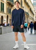 High Level Navy hockey fan Sports jersey - IVORYNN