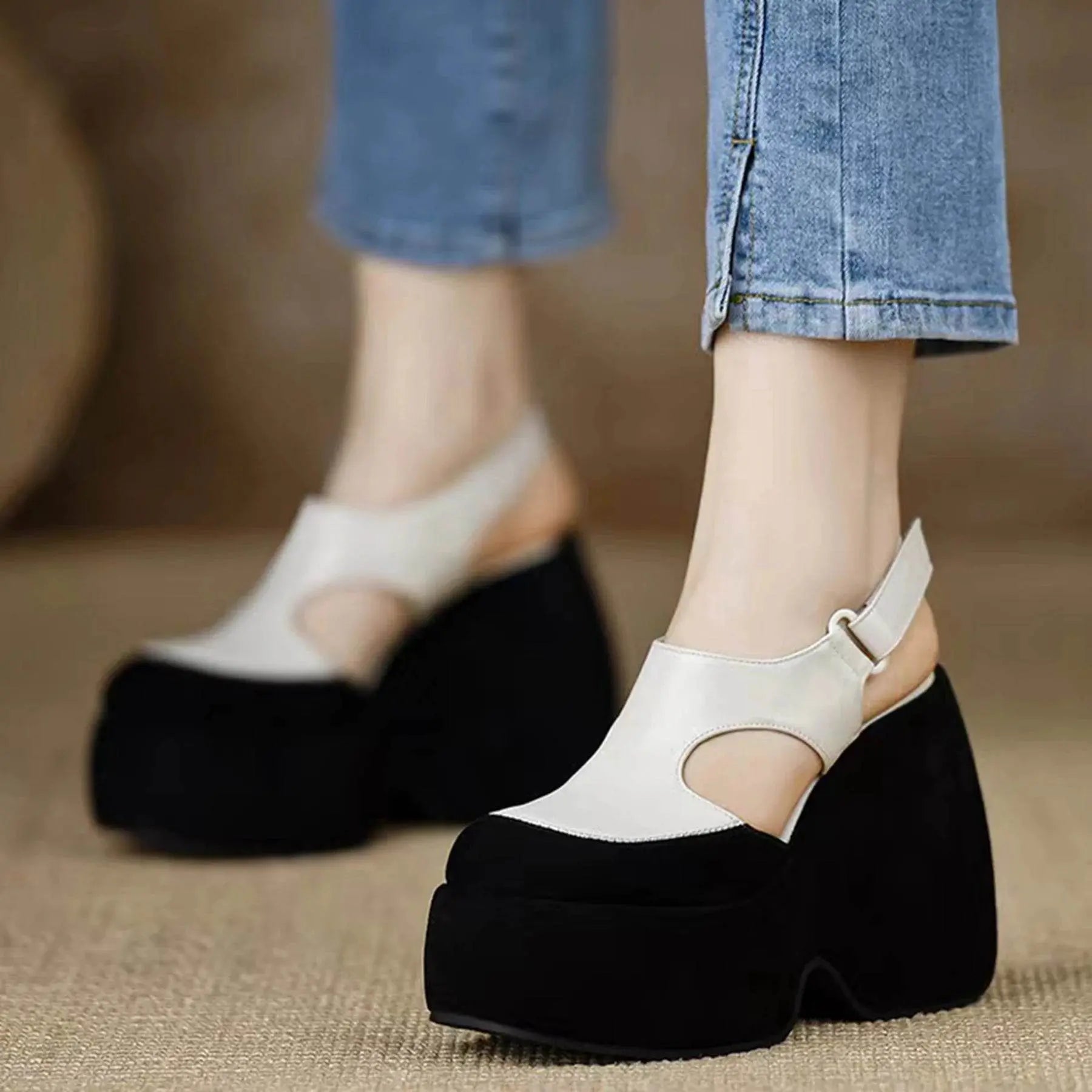 High Thick Luxury Women Sandals - IVORYNN