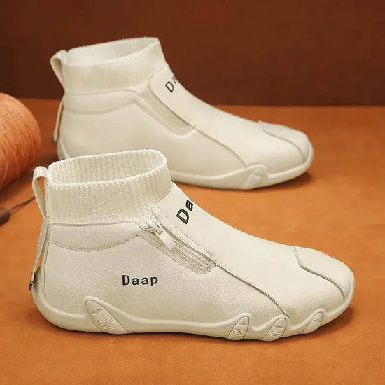 High-Top Casual Leather Waterproof Boot - IVORYNN