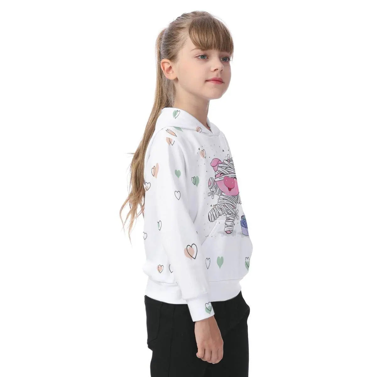 Huuu! Oversized Kids White Hoodie - IVORYNN