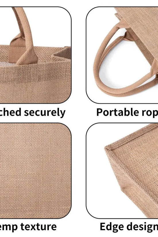 I Love You Dogs Reusable Jute Burlap Tote Bags - IVORYNN