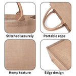 I Love You Dogs Reusable Jute Burlap Tote Bags - IVORYNN