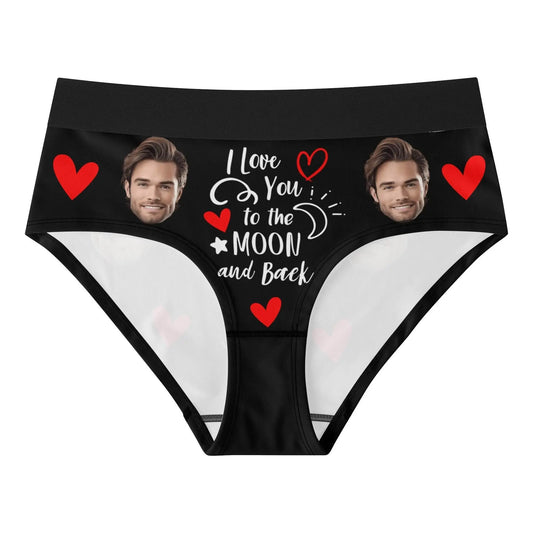 I Love you To The Moon Womens Mid Waisted Briefs