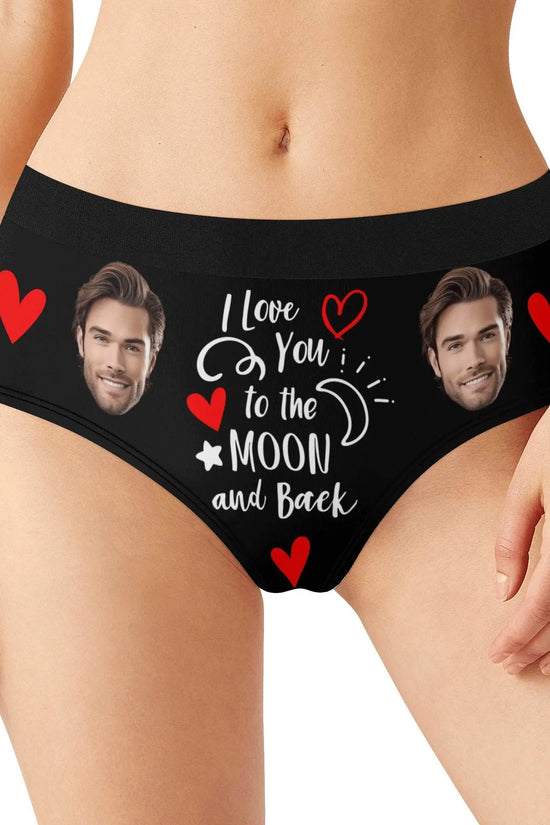 I Love you To The Moon Womens Mid Waisted Briefs - IVORYNN