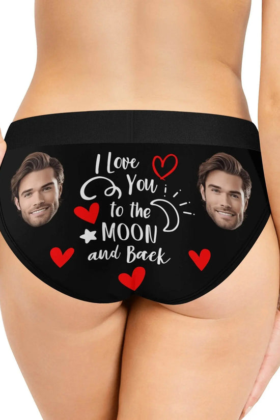 I Love you To The Moon Womens Mid Waisted Briefs - IVORYNN