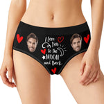 I Love you To The Moon Womens Mid Waisted Briefs - IVORYNN