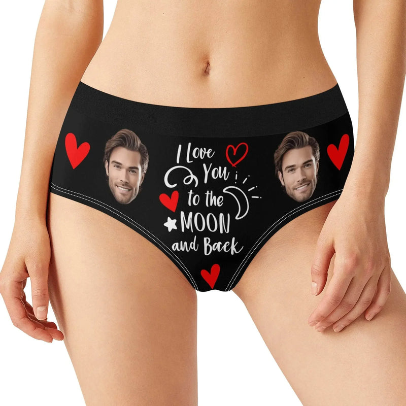 I Love you To The Moon Womens Mid Waisted Briefs - IVORYNN