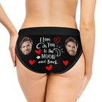 I Love you To The Moon Womens Mid Waisted Briefs - IVORYNN