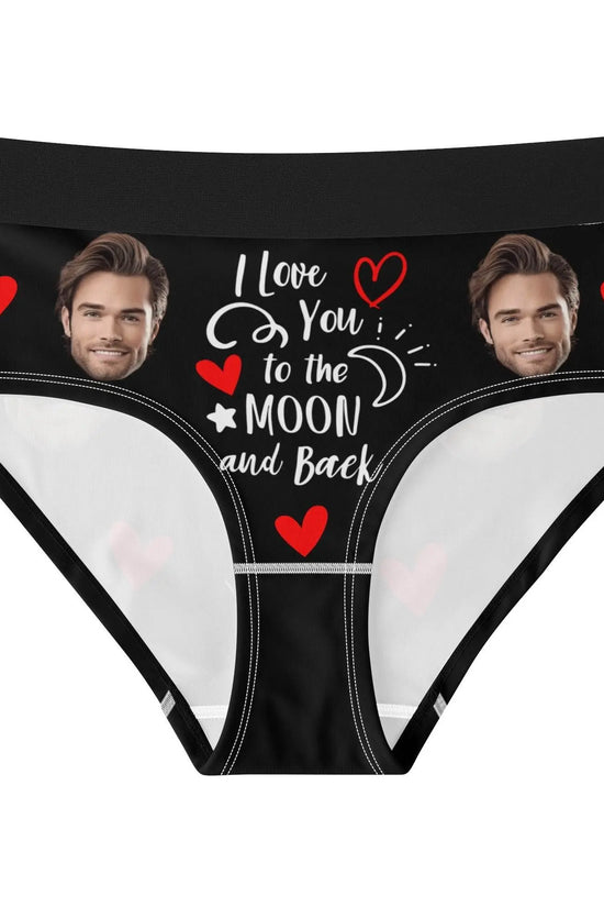 I Love you To The Moon Womens Mid Waisted Briefs - IVORYNN