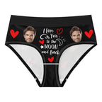 I Love you To The Moon Womens Mid Waisted Briefs - IVORYNN