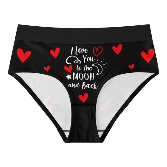 I Love you Womens Mid Waisted Briefs