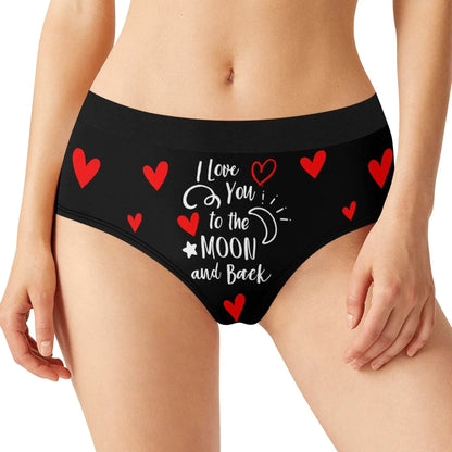 I Love you Womens Mid Waisted Briefs - IVORYNN