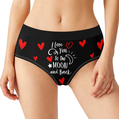 I Love you Womens Mid Waisted Briefs - IVORYNN