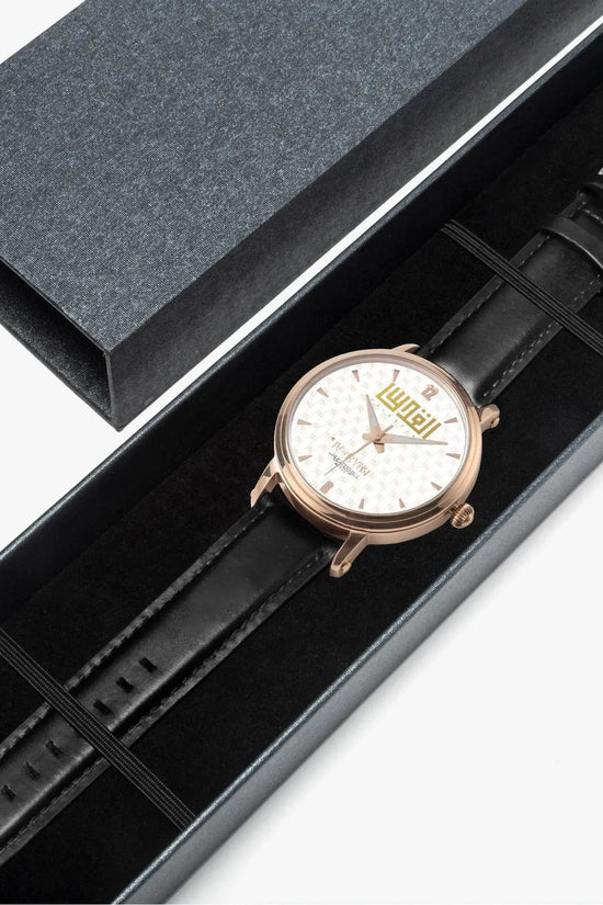 IVORYNN Automatic Watch (Rose Gold) Black Leather - IVORYNN