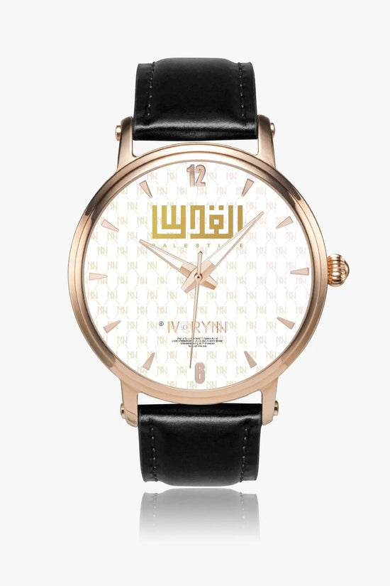 IVORYNN Automatic Watch (Rose Gold) Black Leather - IVORYNN