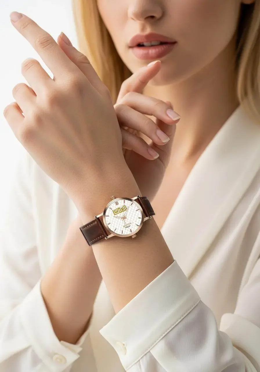 IVORYNN Automatic Watch (Rose Gold) Brown Leather - IVORYNN