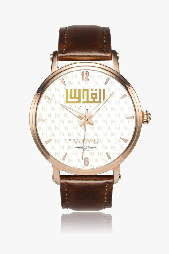 IVORYNN Automatic Watch (Rose Gold) Brown Leather - IVORYNN