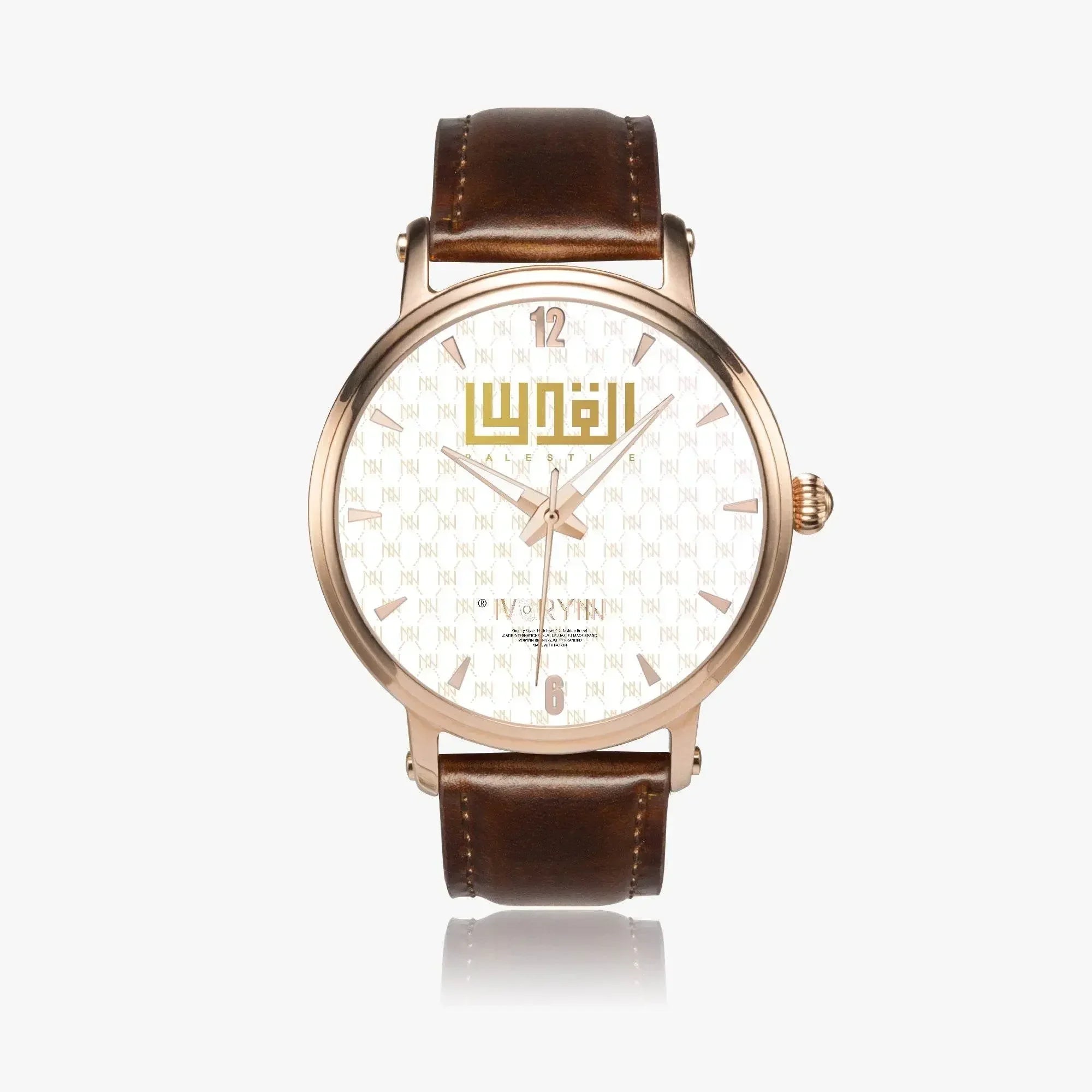 IVORYNN Automatic Watch (Rose Gold) Brown Leather - IVORYNN