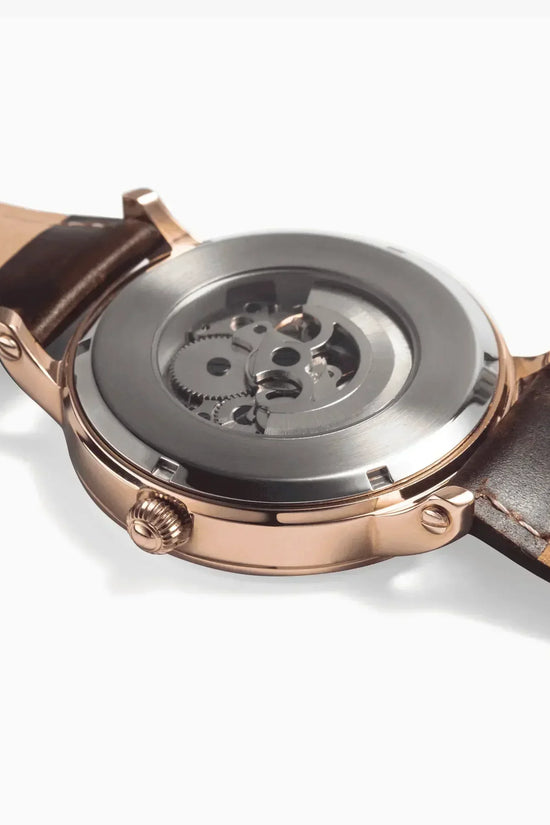 IVORYNN Automatic Watch (Rose Gold) Brown Leather - IVORYNN