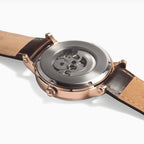 IVORYNN Automatic Watch (Rose Gold) Brown Leather - IVORYNN
