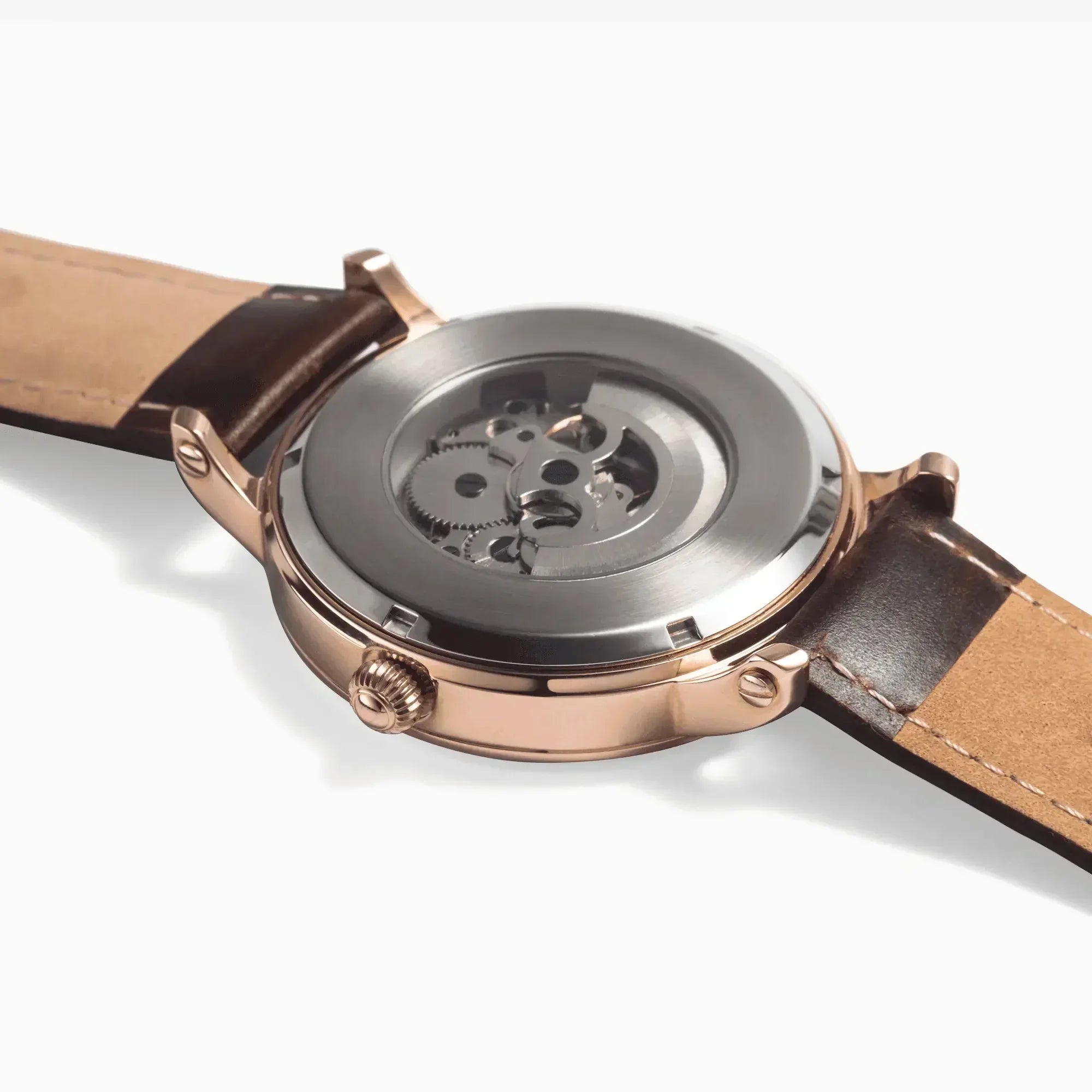 IVORYNN Automatic Watch (Rose Gold) Brown Leather - IVORYNN