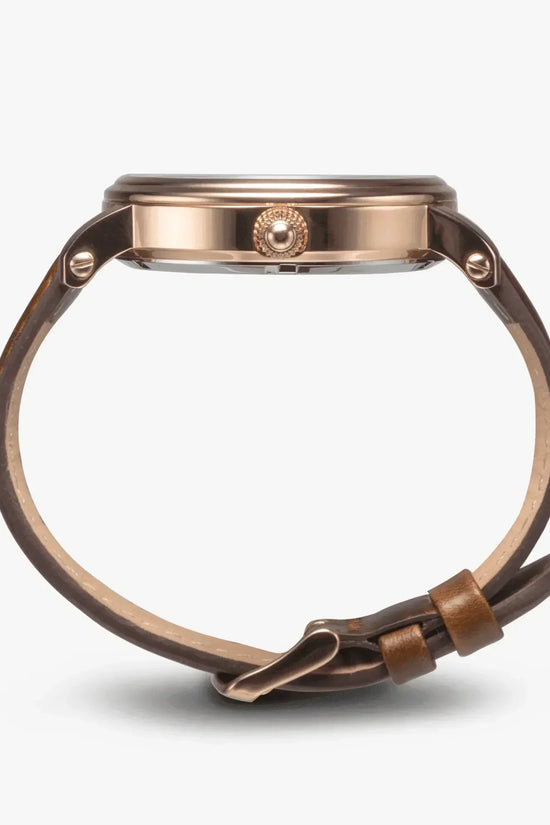 IVORYNN Automatic Watch (Rose Gold) Brown Leather - IVORYNN