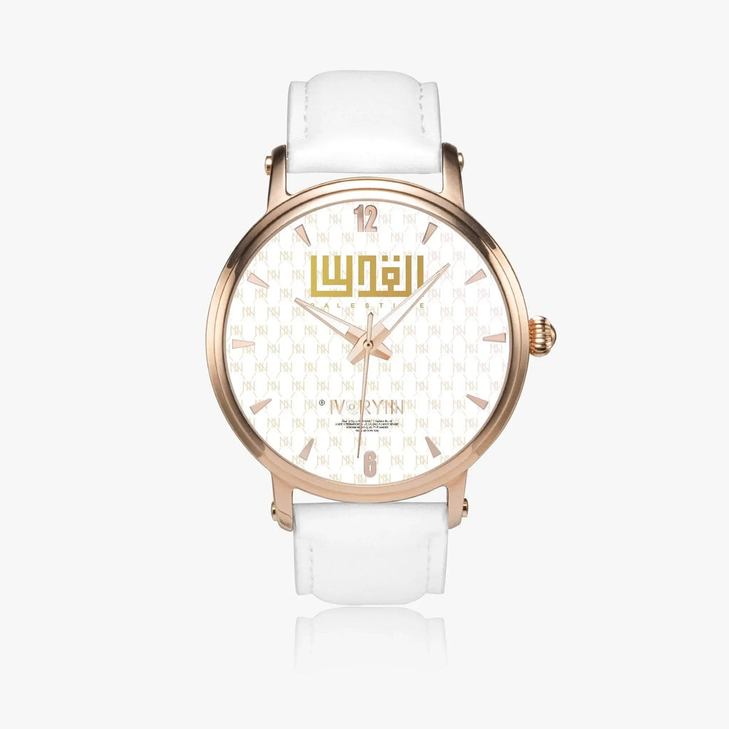IVORYNN Automatic Watch (Rose Gold) White Leather - IVORYNN