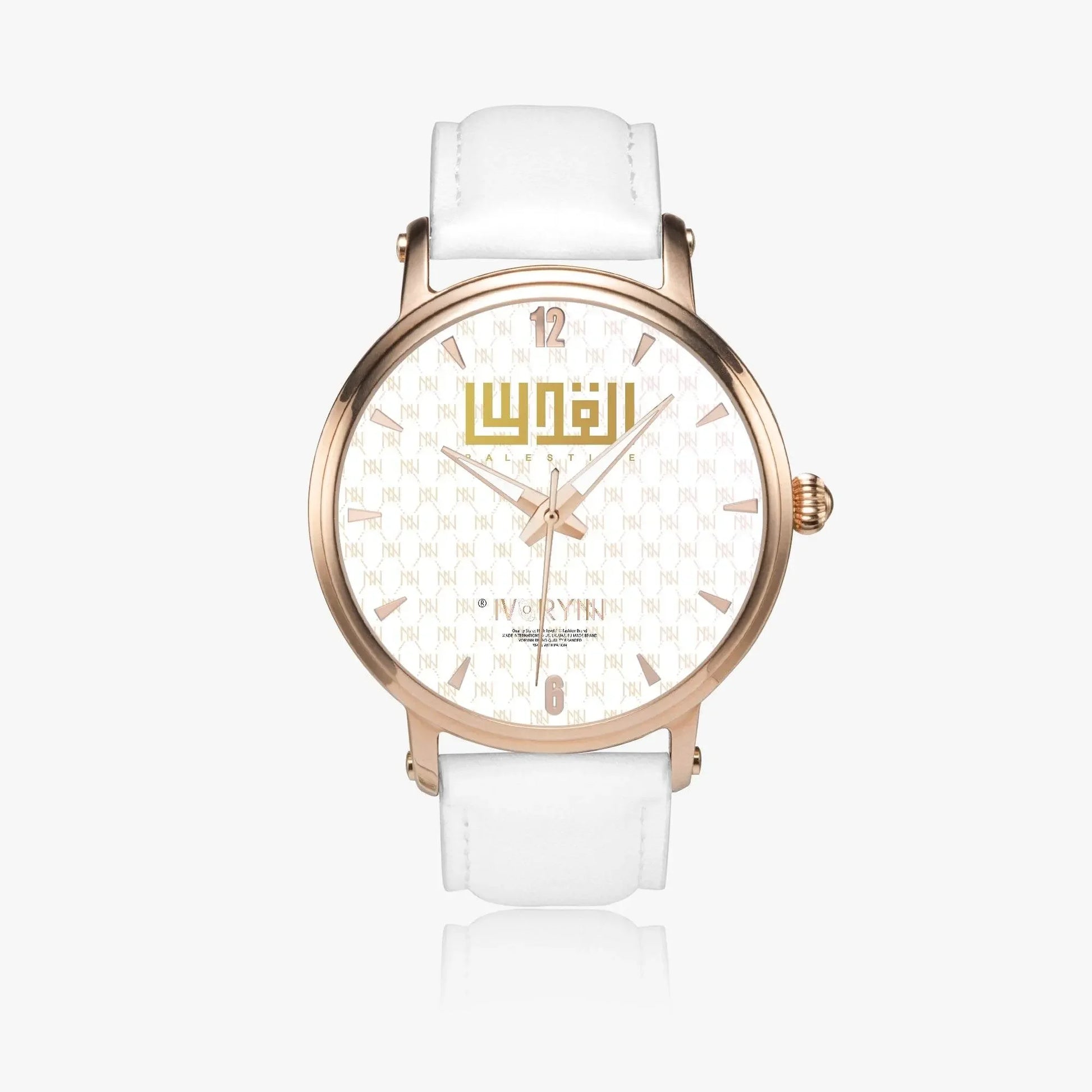IVORYNN Automatic Watch (Rose Gold) White Leather - IVORYNN