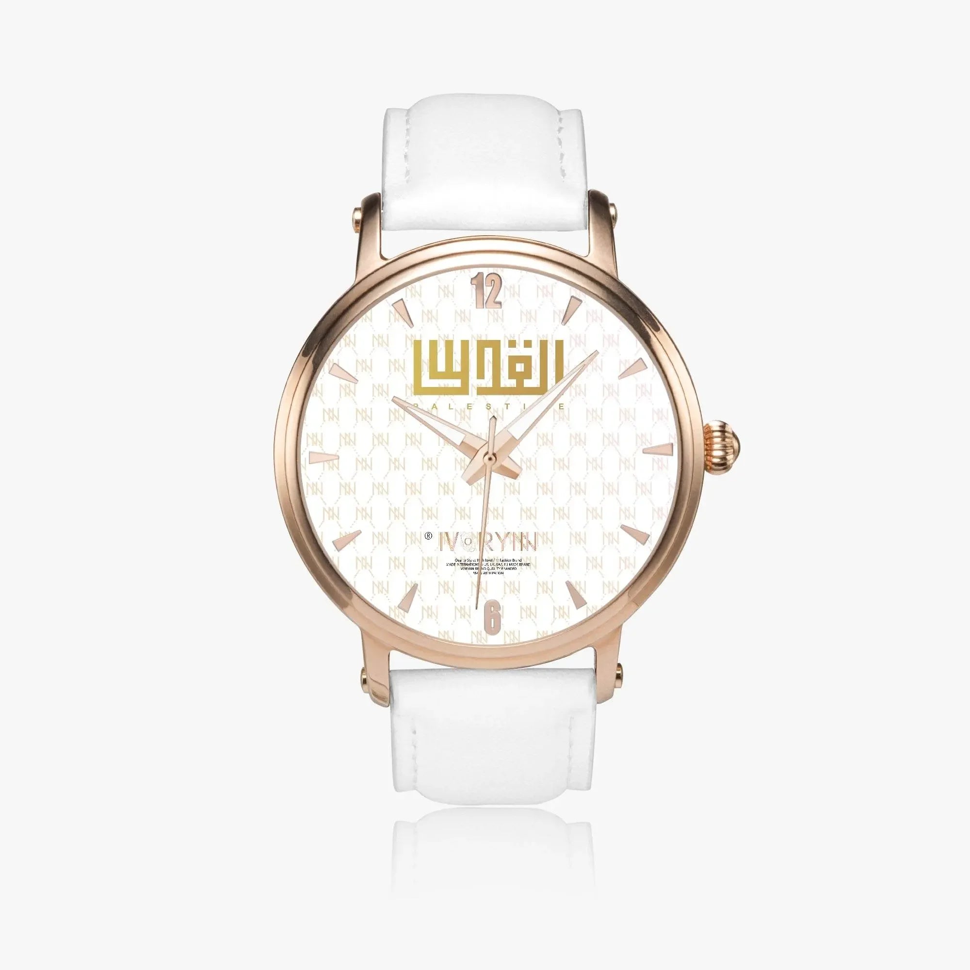 IVORYNN Automatic Watch (Rose Gold) White Leather - IVORYNN