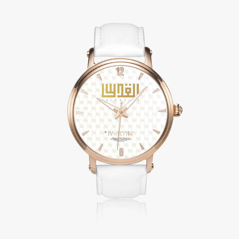 IVORYNN Automatic Watch (Rose Gold) White Leather - IVORYNN