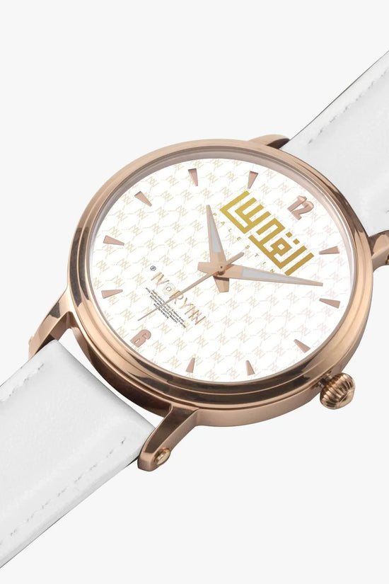 IVORYNN Automatic Watch (Rose Gold) White Leather - IVORYNN