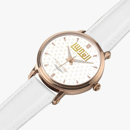 IVORYNN Automatic Watch (Rose Gold) White Leather - IVORYNN