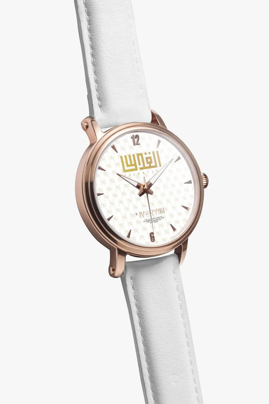 IVORYNN Automatic Watch (Rose Gold) White Leather - IVORYNN