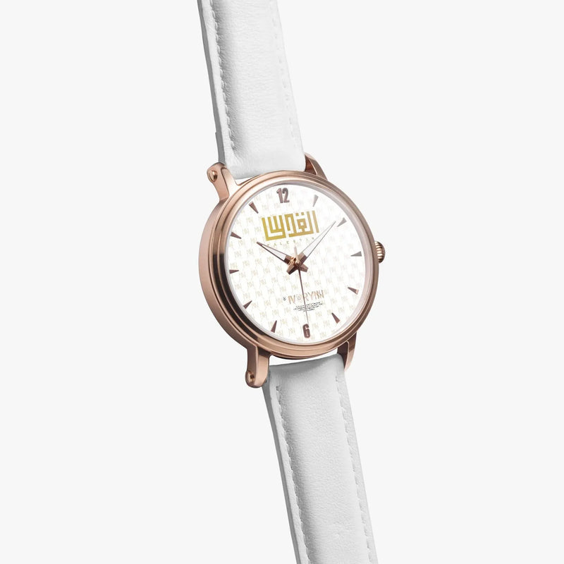 IVORYNN Automatic Watch (Rose Gold) White Leather - IVORYNN