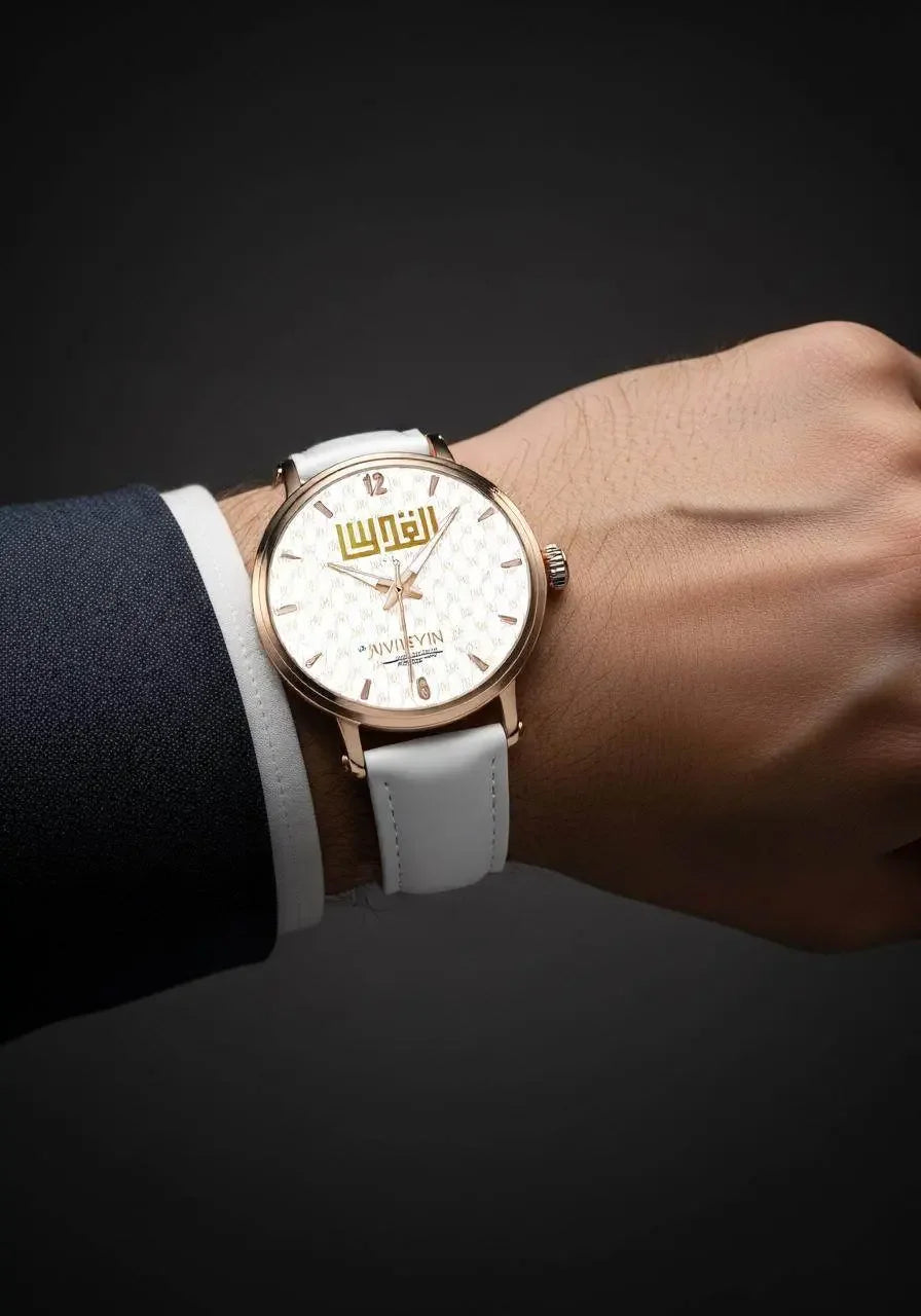 IVORYNN Automatic Watch (Rose Gold) White Leather - IVORYNN