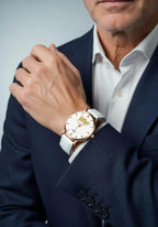 IVORYNN Automatic Watch (Rose Gold) White Leather - IVORYNN