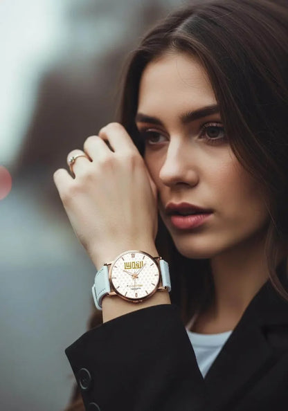 IVORYNN Automatic Watch (Rose Gold) White Leather - IVORYNN