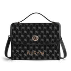 IVORYNN Golden PU Leather Satchel Bag - IVORYNN