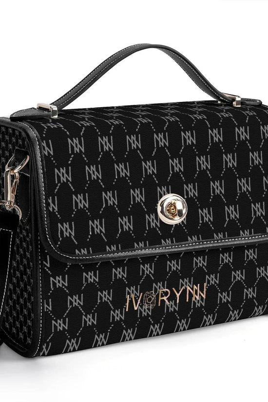 IVORYNN Golden PU Leather Satchel Bag - IVORYNN