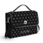 IVORYNN Golden PU Leather Satchel Bag - IVORYNN