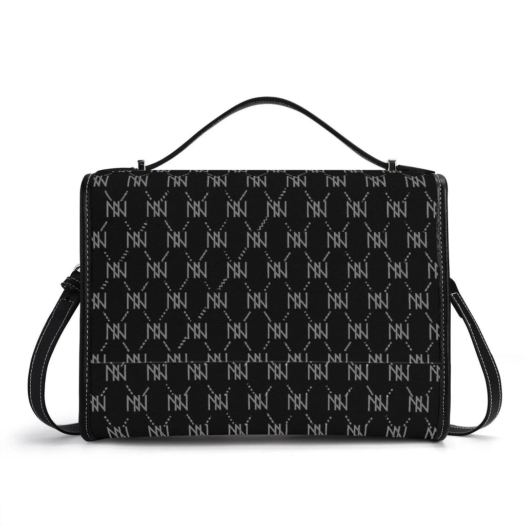 IVORYNN Golden PU Leather Satchel Bag - IVORYNN