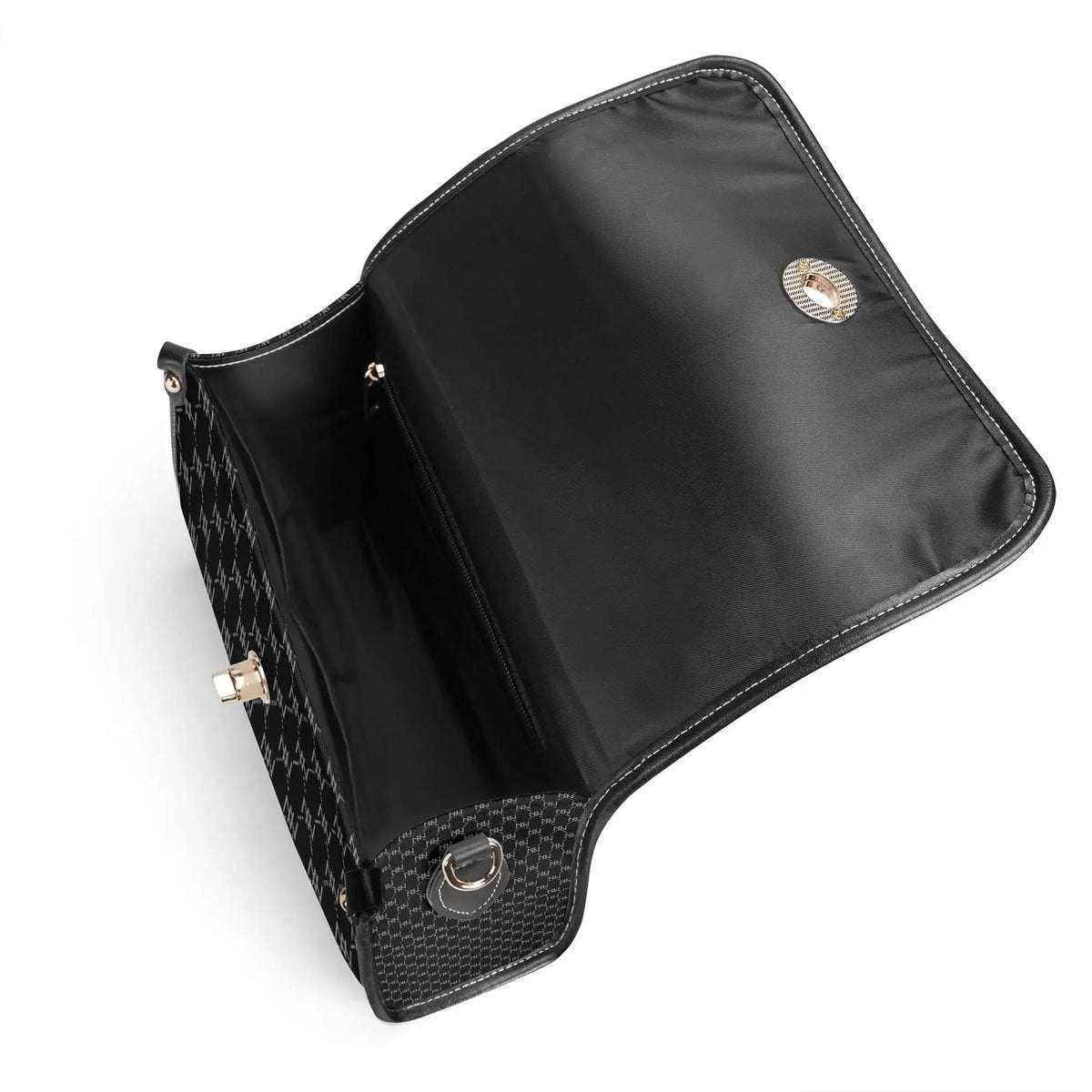IVORYNN Golden PU Leather Satchel Bag - IVORYNN
