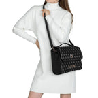 IVORYNN Golden PU Leather Satchel Bag - IVORYNN