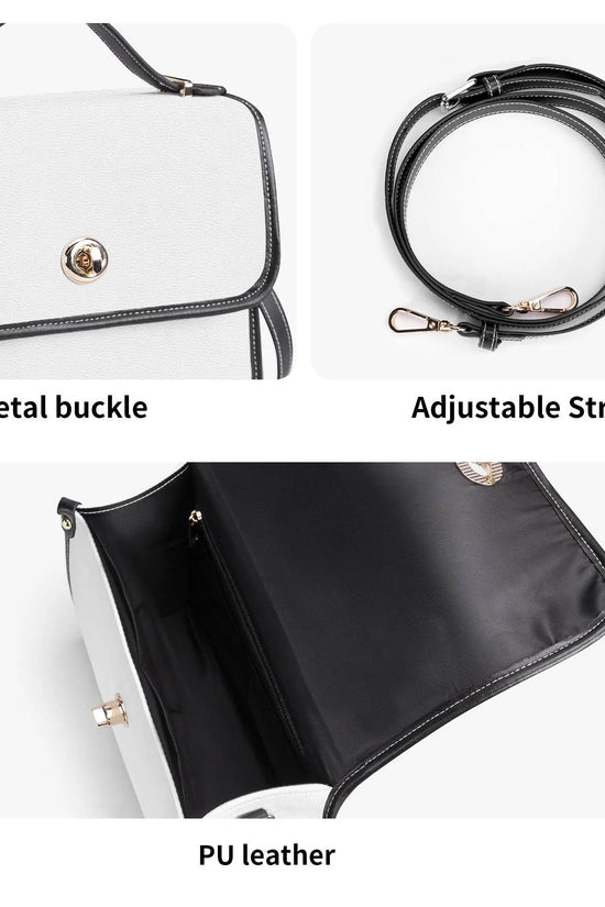 IVORYNN Golden PU Leather Satchel Bag - IVORYNN