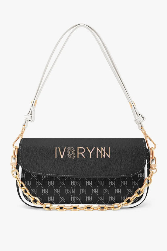 IVORYNN Leather Underarm Black Bag - IVORYNN