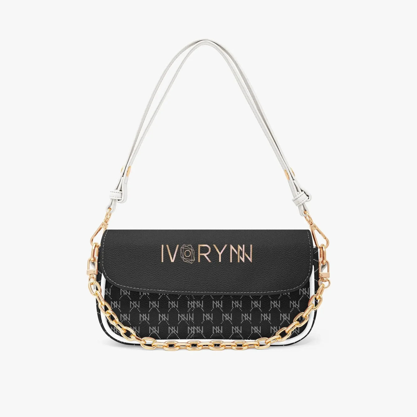 IVORYNN Leather Underarm Black Bag - IVORYNN