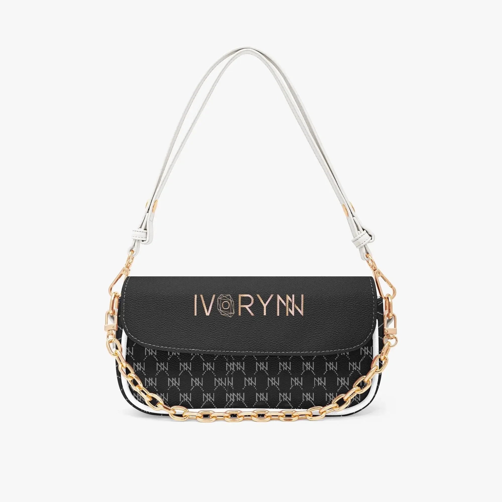 IVORYNN Leather Underarm Black Bag - IVORYNN