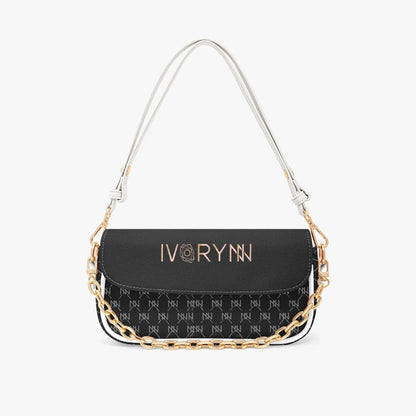 IVORYNN Leather Underarm Black Bag - IVORYNN