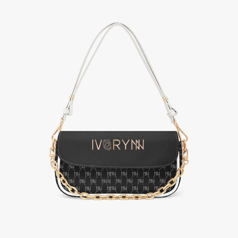 IVORYNN Leather Underarm Black Bag - IVORYNN