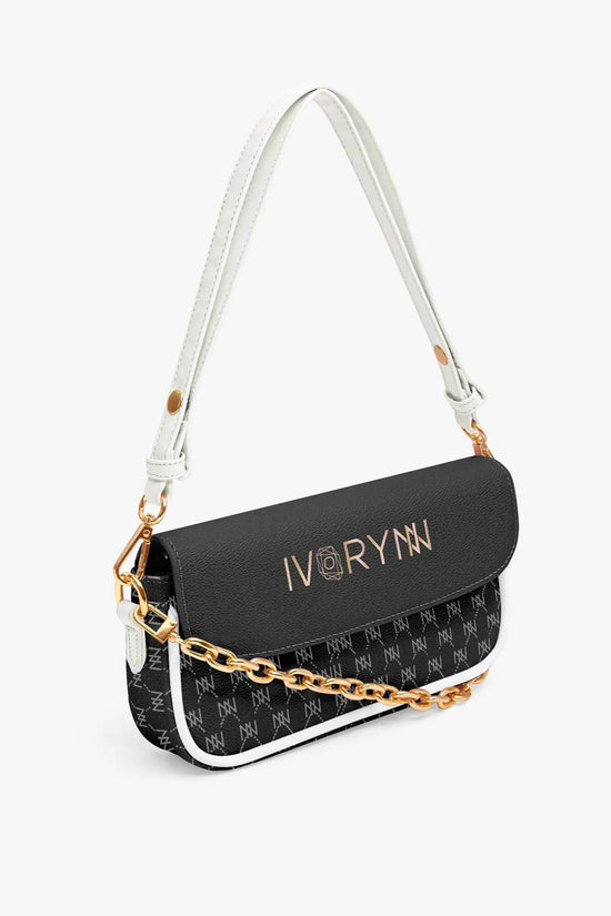 IVORYNN Leather Underarm Black Bag - IVORYNN